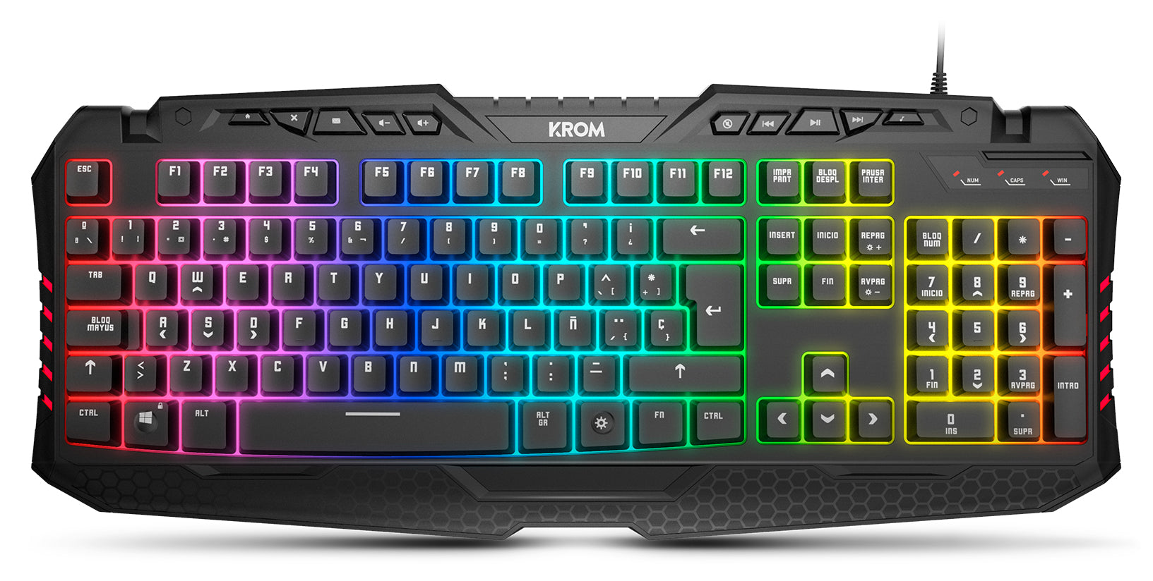 Teclado NOX Krom Kritic RGB Rainbow Gaming Kit PT (NXKROMKRITICPT)