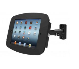 Compulocks Space Swing Arm iPad Mini Wall Mount Black - Cobertura - Antirroubo - para tablet - alumínio - preto - montável em parede - para Apple iPad mini (1.ª geração), iPad mini 2 (2.ª geração), 3 (3ª geração), 4 (4ª geração)