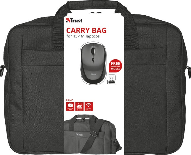 Case + Wireless Mouse TRUST Primo Bag for 16" Notebooks - 21685