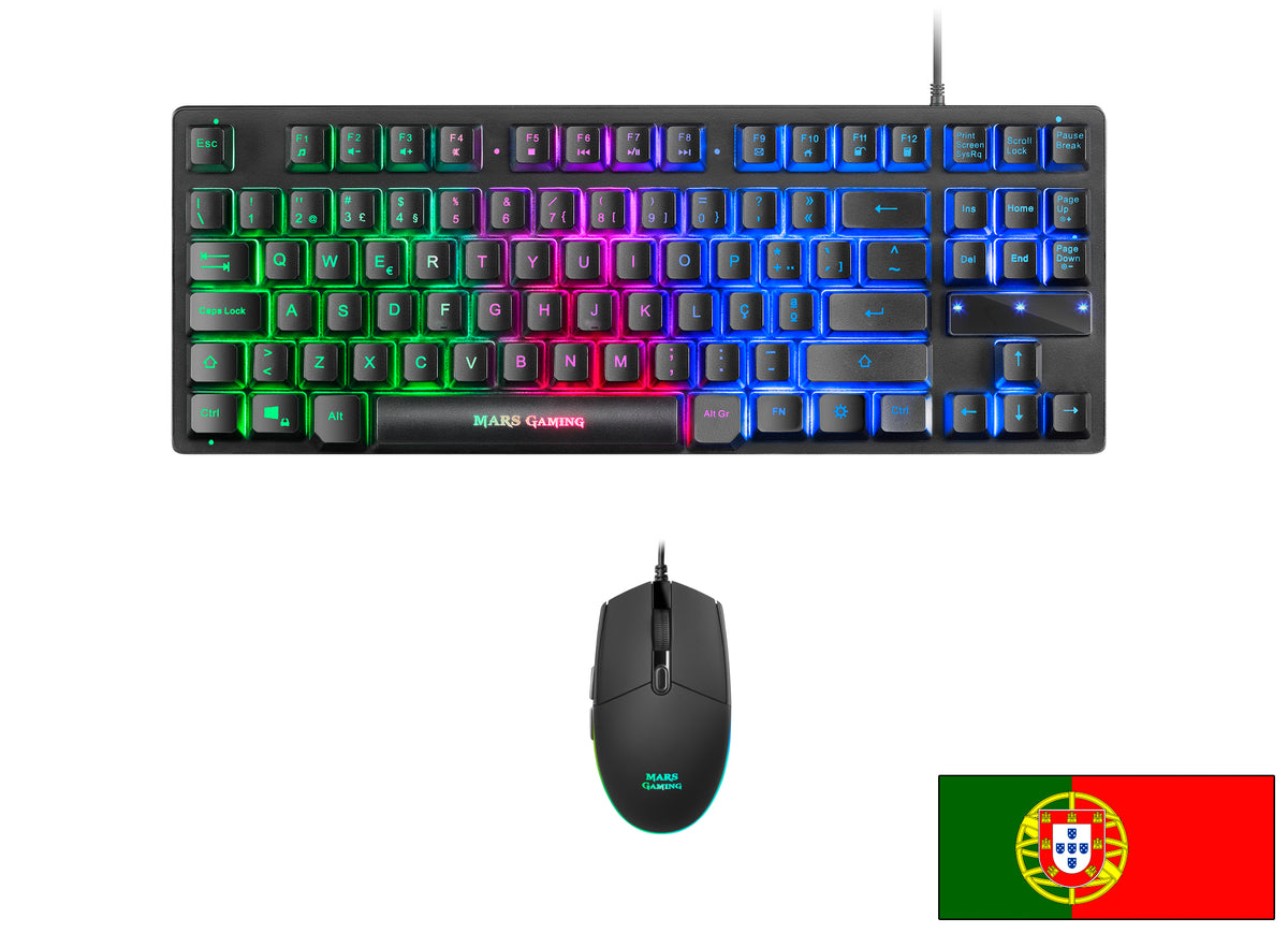 MARSGAMING MCPTKL Combo Teclado RGB FULL MECANICO + Mouse 3.200DP - MCPTKLPT