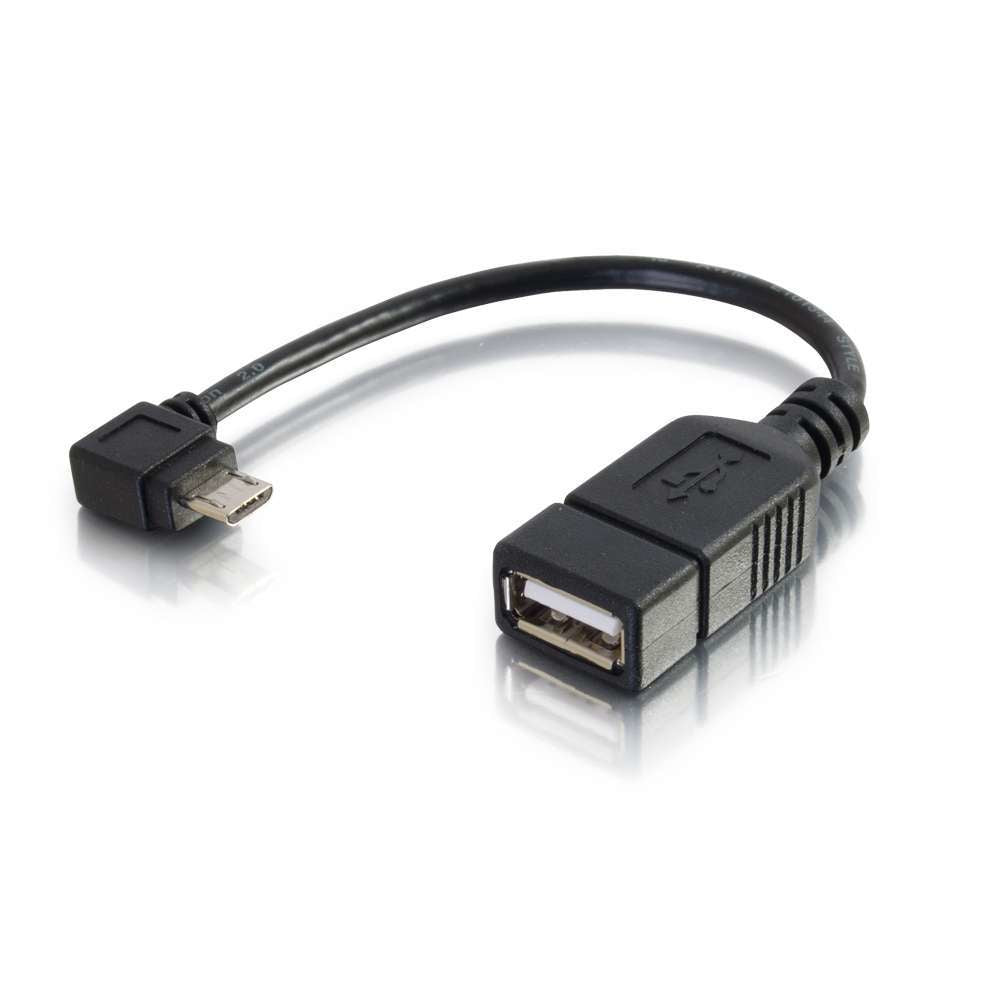 C2G Mobile Device USB Micro-B to USB Device OTG Adapter Cable - USB Adapter - USB (M) to Micro USB Type B (F) - 15 cm - black