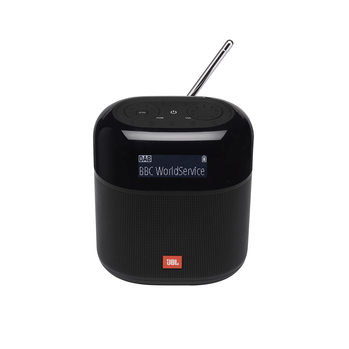 Radio portátil JBL Bluetooth DAB/DAB+/FM con 5 botones de memoria y LCD, resistente al agua - negro (TunnerXL)