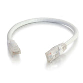 C2G Cat6 Booted Unshielded (UTP) Network Patch Cable - Patch cable - RJ-45 (M) to RJ-45 (M) - 30 cm - PTNB - CAT 6 - molded, knotless, braided - white