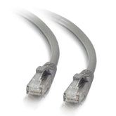 C2G Cat5e Booted Unshielded (UTP) Network Patch Cable - Patch cable - RJ-45 (M) to RJ-45 (M) - 30 cm - PTNB - CAT 5e - molded, knotless, braided - gray