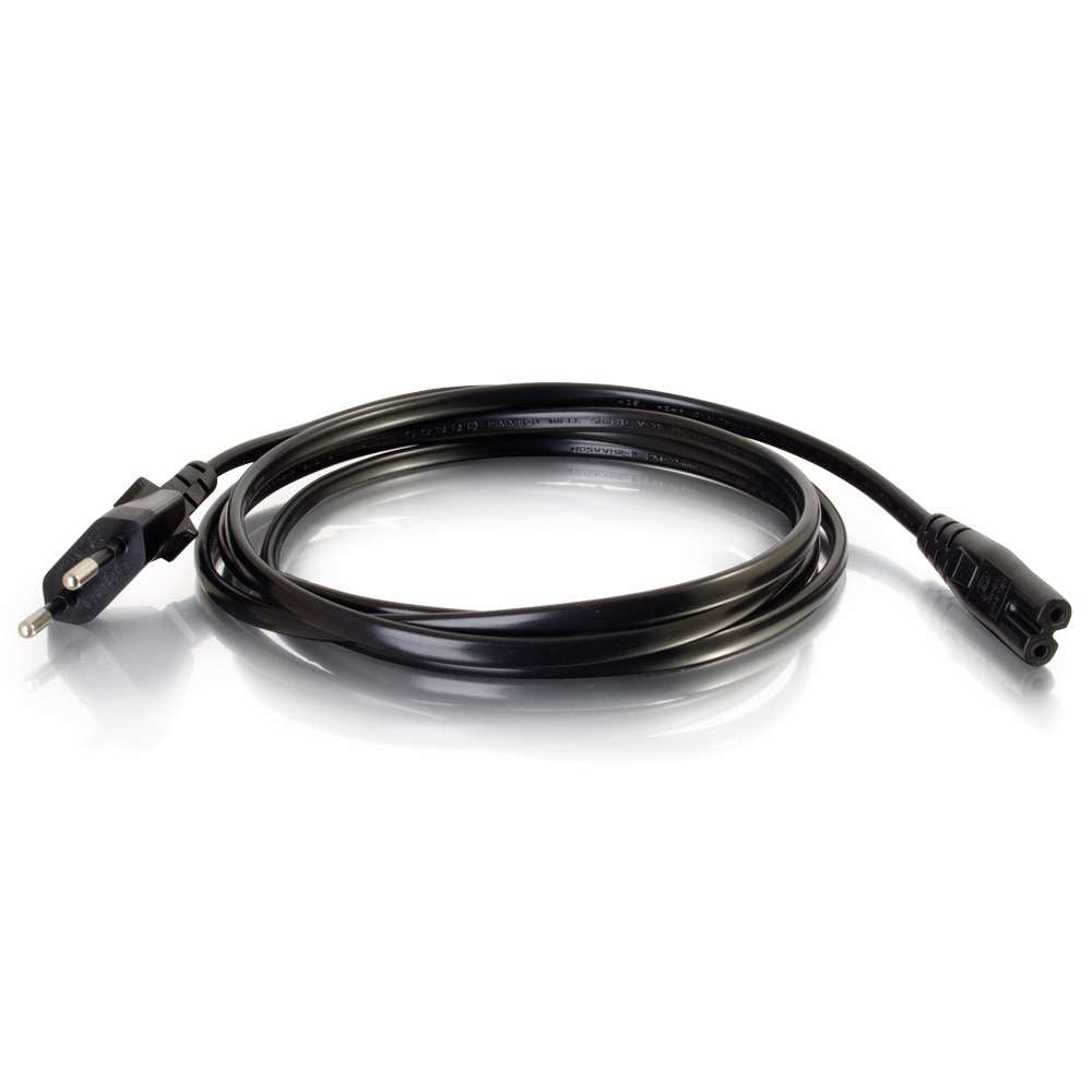 C2G Non-Polarised Power Cord - Power Cord - IEC 60320 C7 to EEC 7/7 (M) - AC 250 V - 3 m - molded - black - Europe