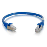 C2G Cat6a Booted Shielded (STP) Network Patch Cable - Patch cable - RJ-45 (M) to RJ-45 (M) - 30 m - PTB - CAT 6a - molded, knotless, braided - blue