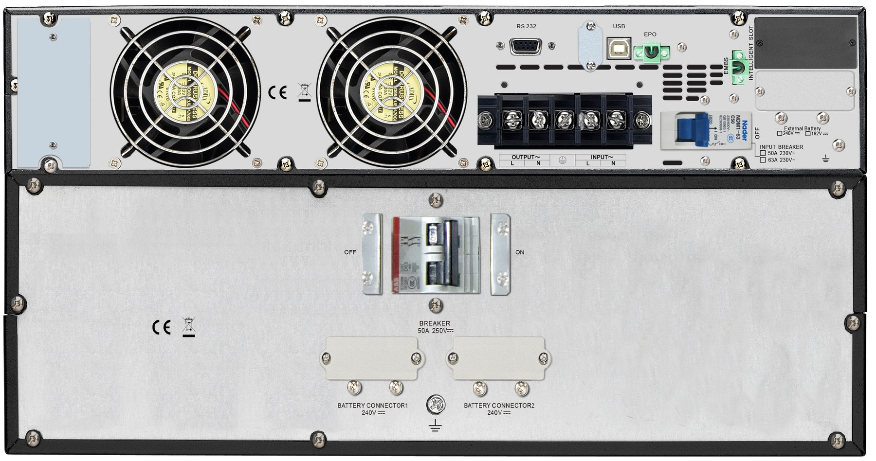 UPS APC Easy UPS SRV RM 6000VA 230V con paquete de batería externo y RailKit - SRV6KRILRK