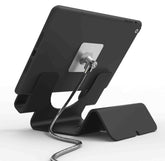 Compulocks Universal Tablet Holder with Keyed Cable Lock - Secure Tablet Desk Stand - Black