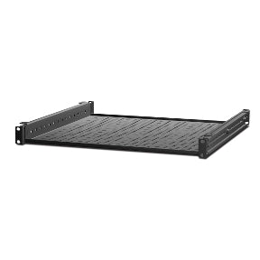 APC - Rack shelf - black - 1U - for P/N: AP7950B, NBPD0160A, NBWL0355A, NBWL0356A, SMX3000HV-BR, SMX3000LV2U-BR, SRT1000RMXLI