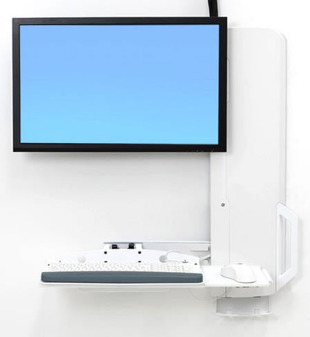 Ergotron StyleView - Mounting kit (vertical lift) - for LCD screen/PC equipment - sit-stand system - white - screen size: up to 24" - wall mountable
