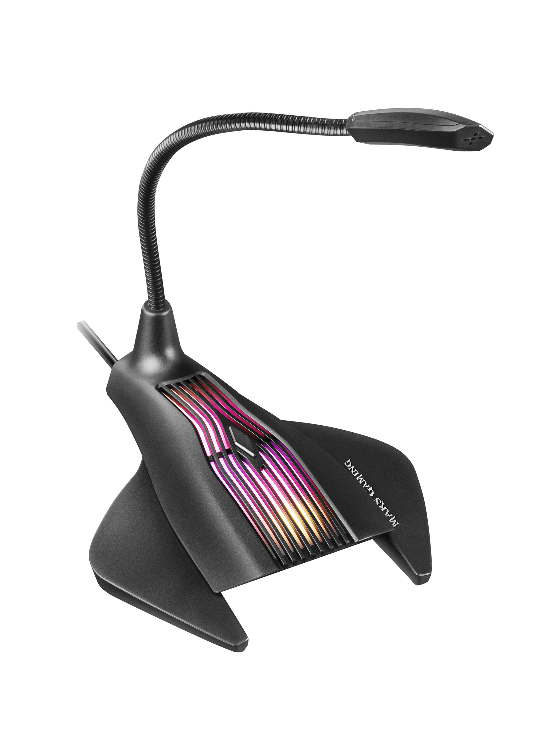 Micrófono MARS GAMING MMIC RGB PRO MICROPHONE, MUTE, FLEX, USB, WIN/MAC/PS4, NEGRO