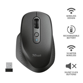 TRUST OZAA RECHARGEABLE Black Mouse - 23812