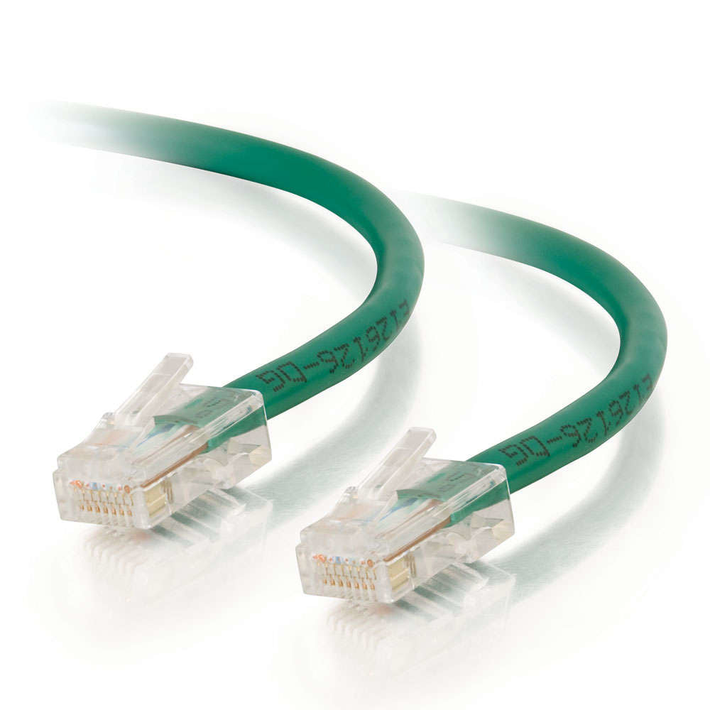 Cable de conexión de red C2G Cat5e sin arranque y sin blindaje (UTP) - Cable de conexión - RJ-45 (M) a RJ-45 (M) - 2 m - PTNB - CAT 5e - trenzado, uniboot - verde