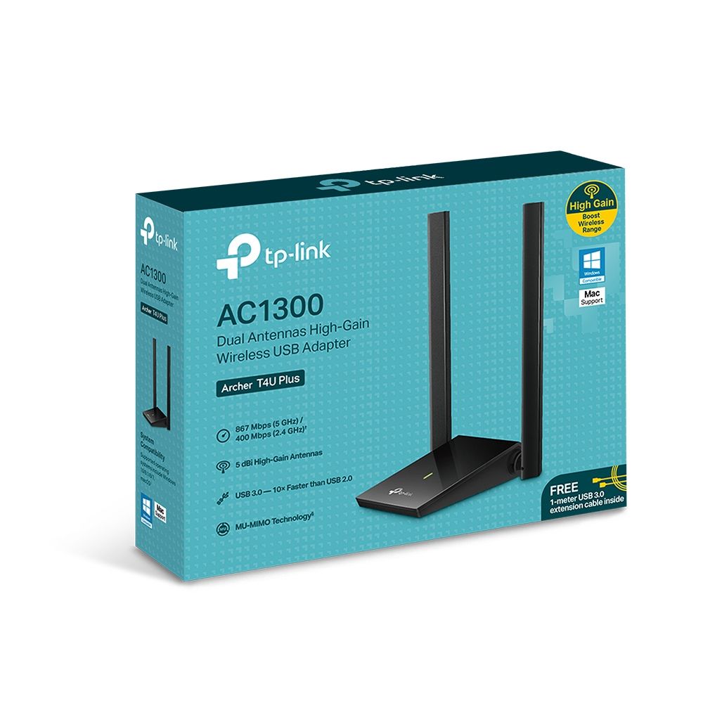 Adap TP-LINK Wi-Fi DualBand AC1300 867Mbps USB3.0 - Archer T4U Plus