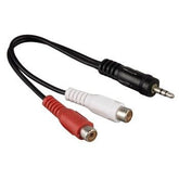 Adaptador de Audio HAMA 2 RCA/Jack 3,5 M, Estéreo, 0,10 mt - 122374