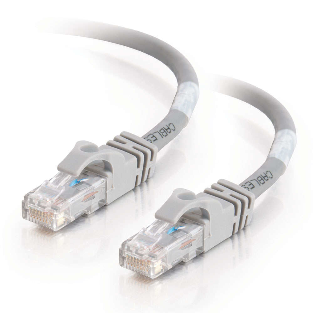 C2G Cat6 Booted Unshielded (UTP) Network Patch Cable - Cabo patch - RJ-45 (M) para RJ-45 (M) - 7 m - PTNB - CAT 6 - moldado, sem nós, entrançado - cinza