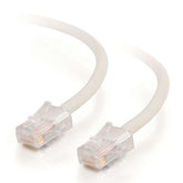 Cable de conexión de red C2G Cat5e sin arranque y sin blindaje (UTP) - Cable de conexión - RJ-45 (M) a RJ-45 (M) - 3 m - PTNB - CAT 5e - trenzado, uniboot - blanco