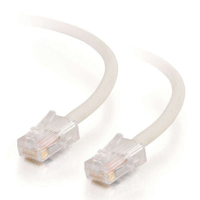 Cable de conexión de red C2G Cat5e sin arranque y sin blindaje (UTP) - Cable de conexión - RJ-45 (M) a RJ-45 (M) - 3 m - PTNB - CAT 5e - trenzado, uniboot - blanco