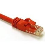 C2G Cat6 Booted Unshielded (UTP) Crossover Patch Cable - Cable cruzado - RJ-45 (M) a RJ-45 (M) - 50 cm - PTNB - CAT 6 - moldeado, sin nudos, trenzado - rojo