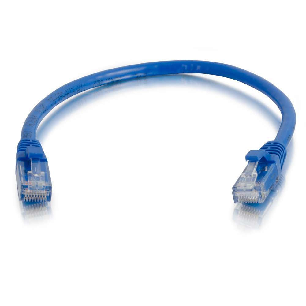 C2G Cat6 Booted Unshielded (UTP) Network Patch Cable - Cabo patch - RJ-45 (M) para RJ-45 (M) - 5 m - PTNB - CAT 6 - moldado, sem nós, entrançado - azul