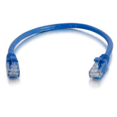 Cable de conexión de red C2G Cat5e con arranque sin blindaje (UTP) - Cable de conexión - RJ-45 (M) a RJ-45 (M) - 2 m - PTNB - CAT 5e - moldeado, sin nudos, trenzado - azul