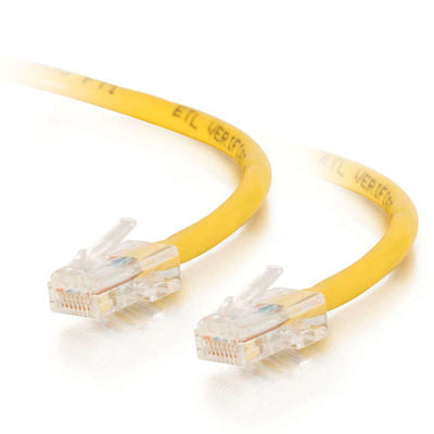 Cable de conexión de red C2G Cat5e sin arranque y sin blindaje (UTP) - Cable de conexión - RJ-45 (M) a RJ-45 (M) - 5 m - PTNB - CAT 5e - trenzado, uniboot - amarillo