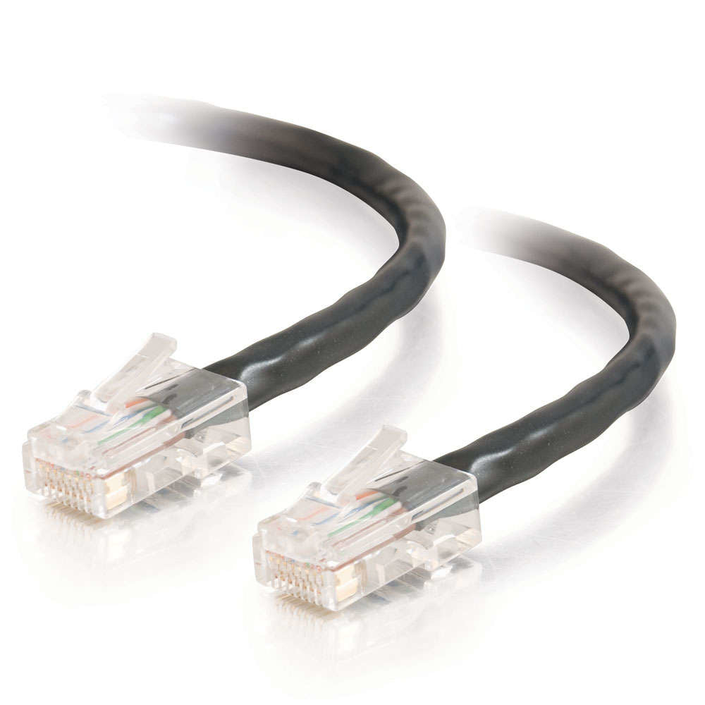 Cable de conexión de red C2G Cat5e sin arranque y sin blindaje (UTP) - Cable de conexión - RJ-45 (M) a RJ-45 (M) - 10 m - PTNB - CAT 5e - trenzado, uniboot - negro