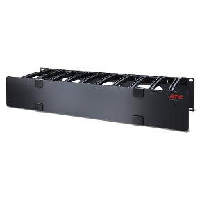 APC Horizontal Cable Manager Single-Sided with Cover - Rack Cable Management Panel with Cover - Black - 2U - for P/N: SMTL1000RMI2UC, SMX1000C, SMX1500RM2UC, SMX1500RM2UCNC, SMX750C, SMX750CNC