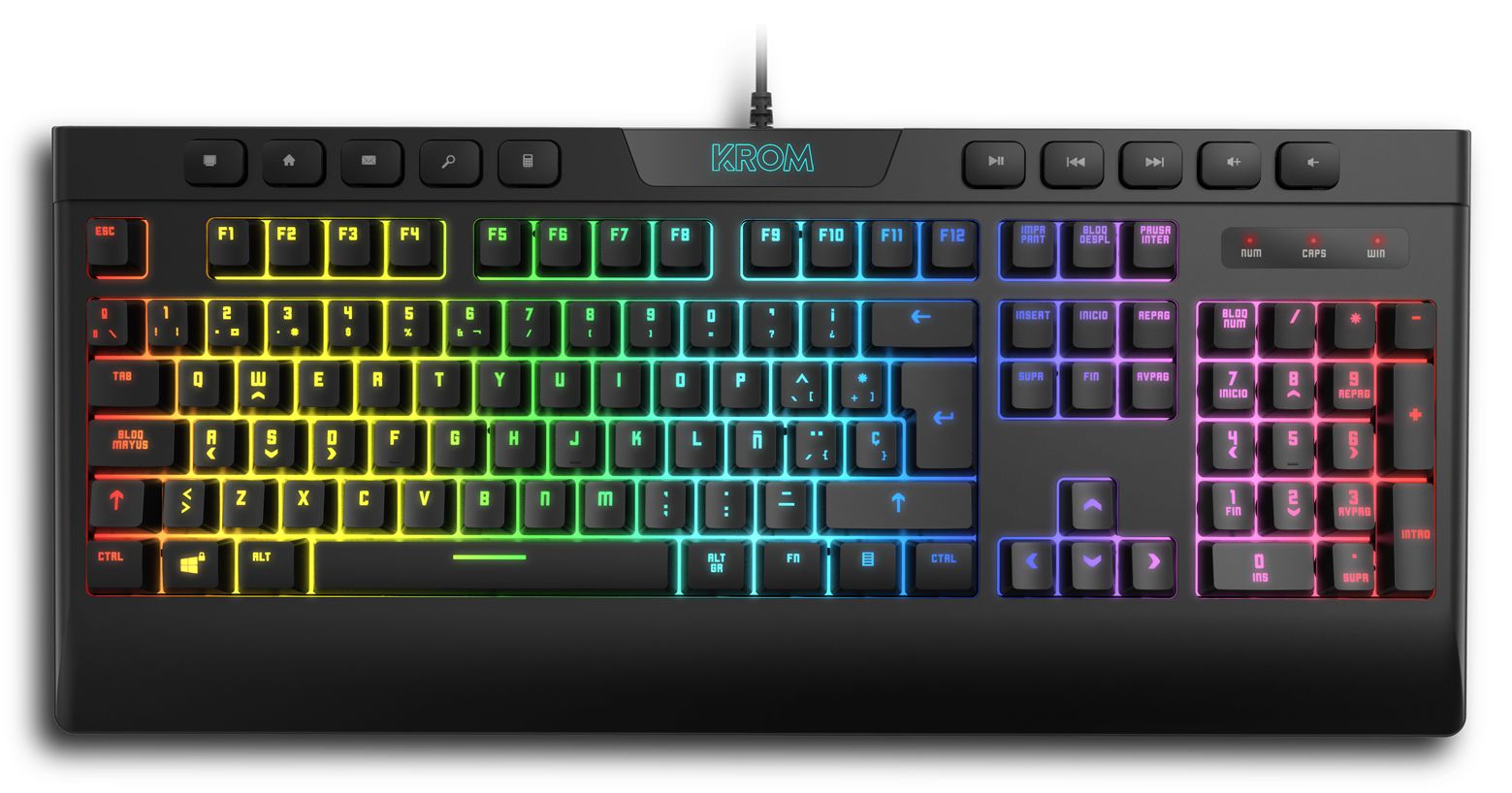 Teclado NOX Krom Kalyos FGB COMBO (Teclado + Ratón)