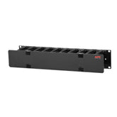 APC Horizontal Cable Manager Single-Sided with Cover - Rack Cable Management Kit - Black - 2U - 19" - for Smart-UPS X 3000VA Short Depth Tower/Rack LCD