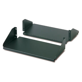 APC - Rack Shelf - Black (Pack of 2) - for NetShelter 2 Post Open Frame Rack, 4 Post Open Frame Rack