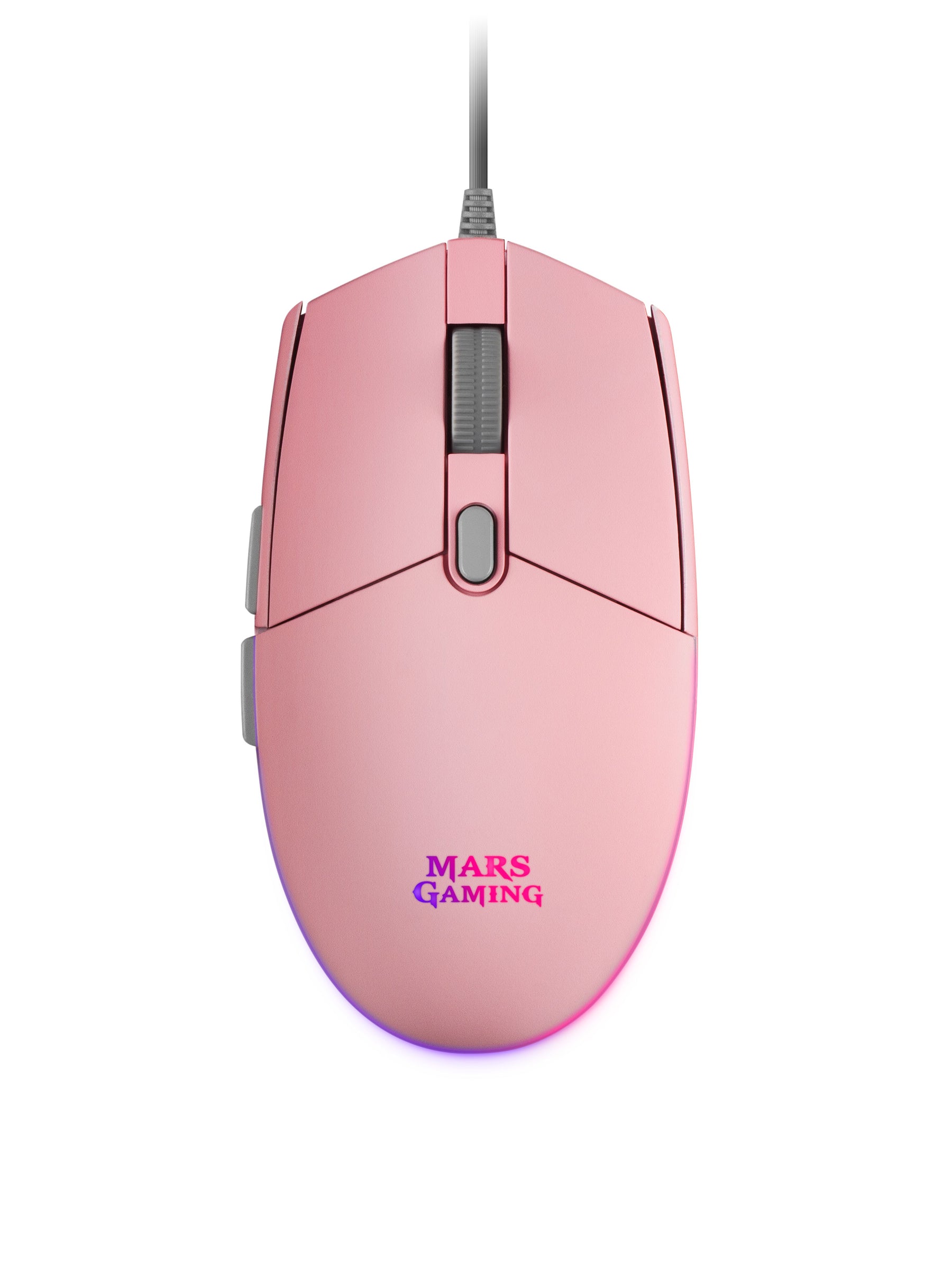 Rato MARS GAMING MMG Pink , 3200 DPI, RGB flow, light, ergonomic