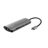 Adaptador TRUST USB-C Multiportas 7 em 1 em alumínio