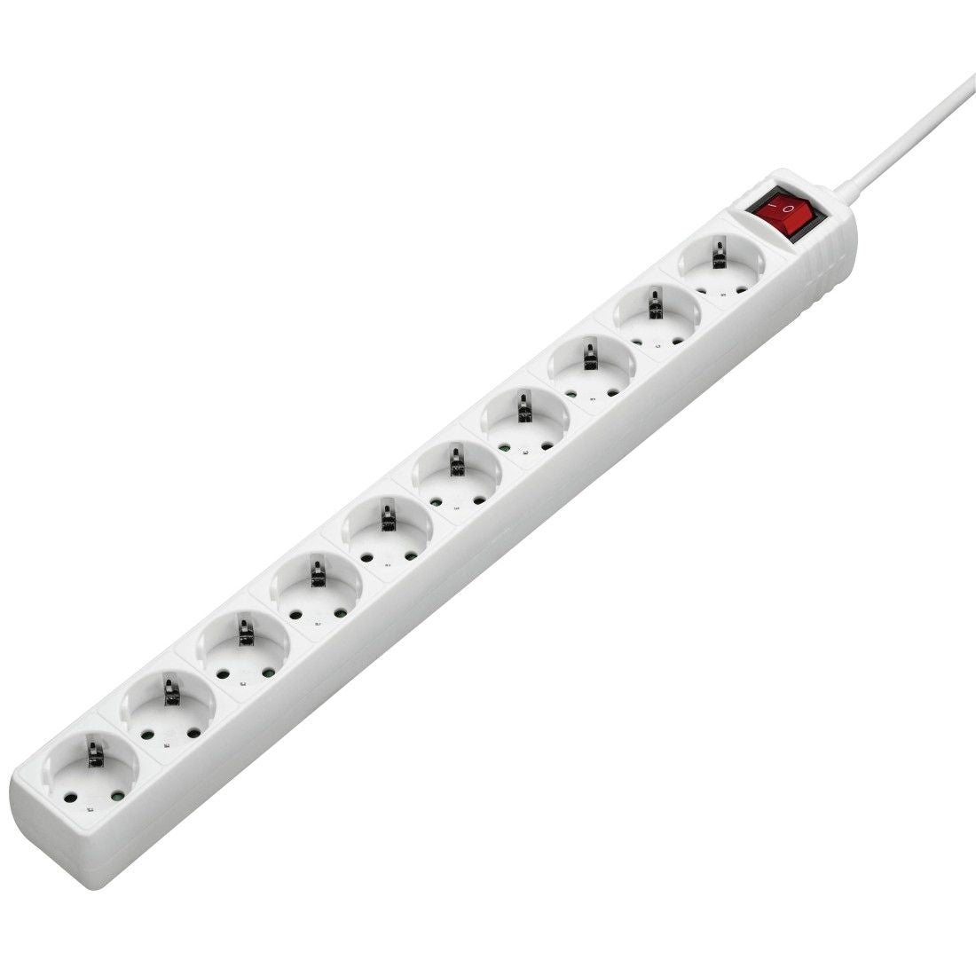Extension cord HAMA 10 sockets, 3.0mt white - 137234