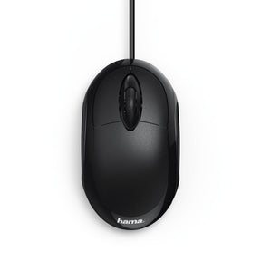 HAMA Wired Mouse \"MC-100\", Black, 3 buttons 1000 DPI; Cable 1.50m - 182600