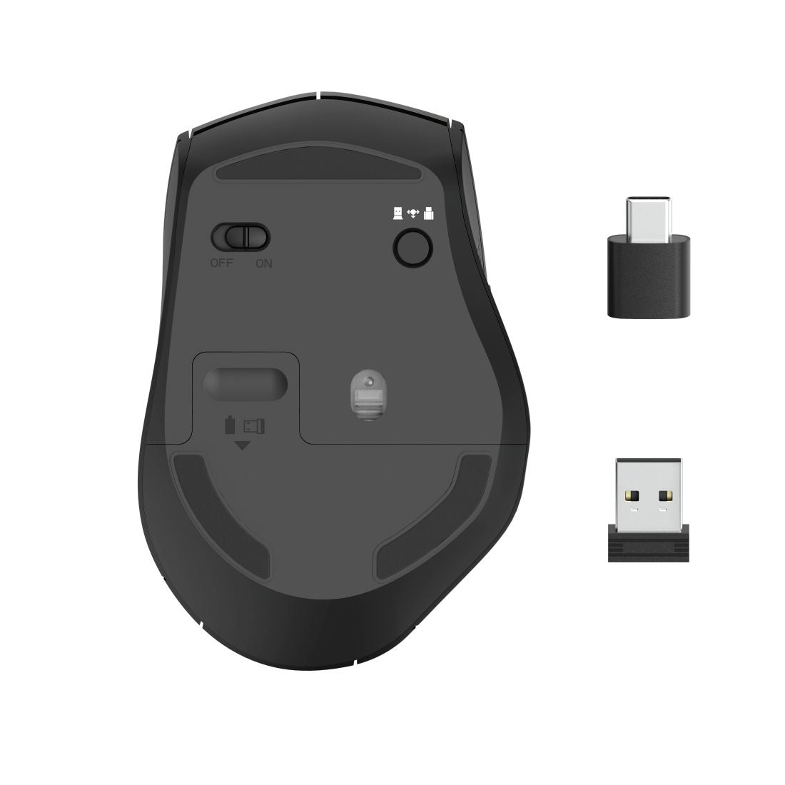 HAMA Wireless Mouse \"MW-600\", Type C; Black; 6 Buttons; Nano USB A/USB C - 182616