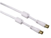 Cable de antena coaxial HAMA 100dB, Ferritas, 0.75mt - 122411