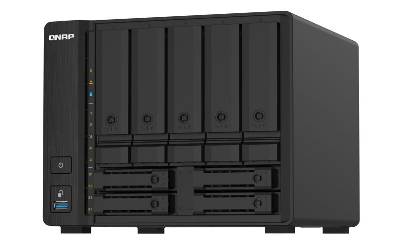 QNAP TS-932PX - Servidor NAS - 9 bahías - SATA 6 Gb/s - RAID (expansión de disco duro) 0, 1, 5, 6, 10, 50, JBOD, 5 repuesto dinámico, 6 repuesto, 60, 50 repuesto dinámico, 10 repuesto, 1 repuesto, 60 repuestos - RAM 4 GB - Gigabit Ethernet