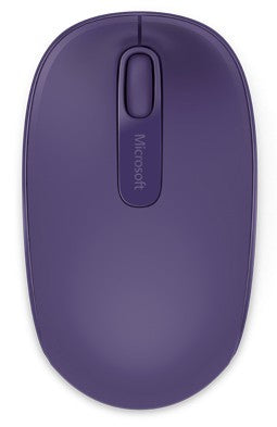 Microsoft Wireless Mobile Mouse 1850 - Rato - destros e canhotos - óptico - 3 botões - sem fios - 2.4 GHz - receptor sem fio USB - roxo pantone