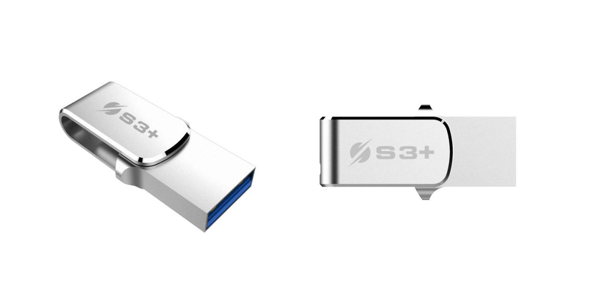 Memoria USB S3+ 3.1 OTG 32GB ACERO Plata