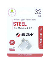 Memoria USB S3+ 3.1 OTG 32GB ACERO Plata