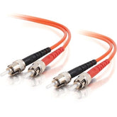 C2G ST-ST 50/125 OM2 Duplex Multimode PVC Fiber Optic Cable (LSZH) - Patch cable - ST multimode (M) to ST multimode (M) - 5 m - fiber optic - duplex - 50 / 125 micron - OM2 - halogen free - orange