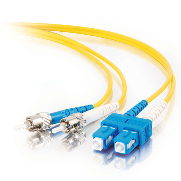 C2G SC-ST 9/125 OS1 Duplex Singlemode PVC Fiber Optic Cable (LSZH) - Patch cable - singlemode ST (M) to singlemode SC (M) - 2 m - fiber optic - duplex - 9 / 125 microns - OS1 - without halogen - yellow