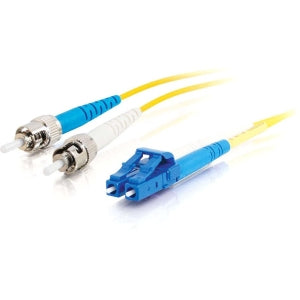 C2G LC-ST 9/125 OS1 Duplex Singlemode PVC Fiber Optic Cable (LSZH) - Patch cable - singlemode ST (M) to singlemode LC (M) - 15 m - fiber optic - duplex - 9 / 125 microns - OS1 - halogen free - yellow