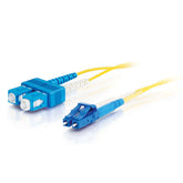 C2G LC-SC 9/125 OS1 Duplex Singlemode PVC Fiber Optic Cable (LSZH) - Patch cable - single mode SC(M) to singlemode LC(M) - 30 m - fiber optic - duplex - 9 / 125 microns - OS1 - without halogen - yellow