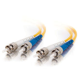 C2G ST-ST 9/125 OS1 Duplex Singlemode PVC Fiber Optic Cable (LSZH) - Network cable - singlemode ST (M) to singlemode ST (M) - 3 m - fiber optic - duplex - 9 / 125 microns - OS1 - without halogen - yellow