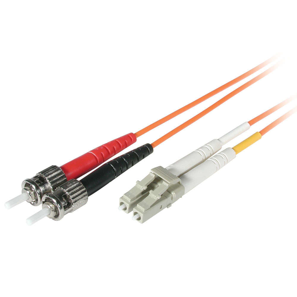 C2G LC-ST 62.5/125 OM1 Duplex Multimode PVC Fiber Optic Cable (LSZH) - Patch cable - ST multimode (M) to multimode LC (M) - 20 m - fiber optic - duplex - 62.5 / 125 micron - OM1 - halogen free - orange