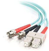 C2G SC-ST 10Gb 50/125 OM3 Duplex Multimode PVC Fiber Optic Cable (LSZH) - Network cable - ST multimode (M) to SC multimode (M) - 1 m - fiber optic - duplex - 50 / 125 micron - OM3 - halogen free - aqua