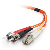 C2G LC-ST 50/125 OM2 Duplex Multimode PVC Fiber Optic Cable (LSZH) - Network cable - ST multimode (M) to multimode LC (M) - 5 m - fiber optic - duplex - 50 / 125 micron - OM2 - halogen free - orange