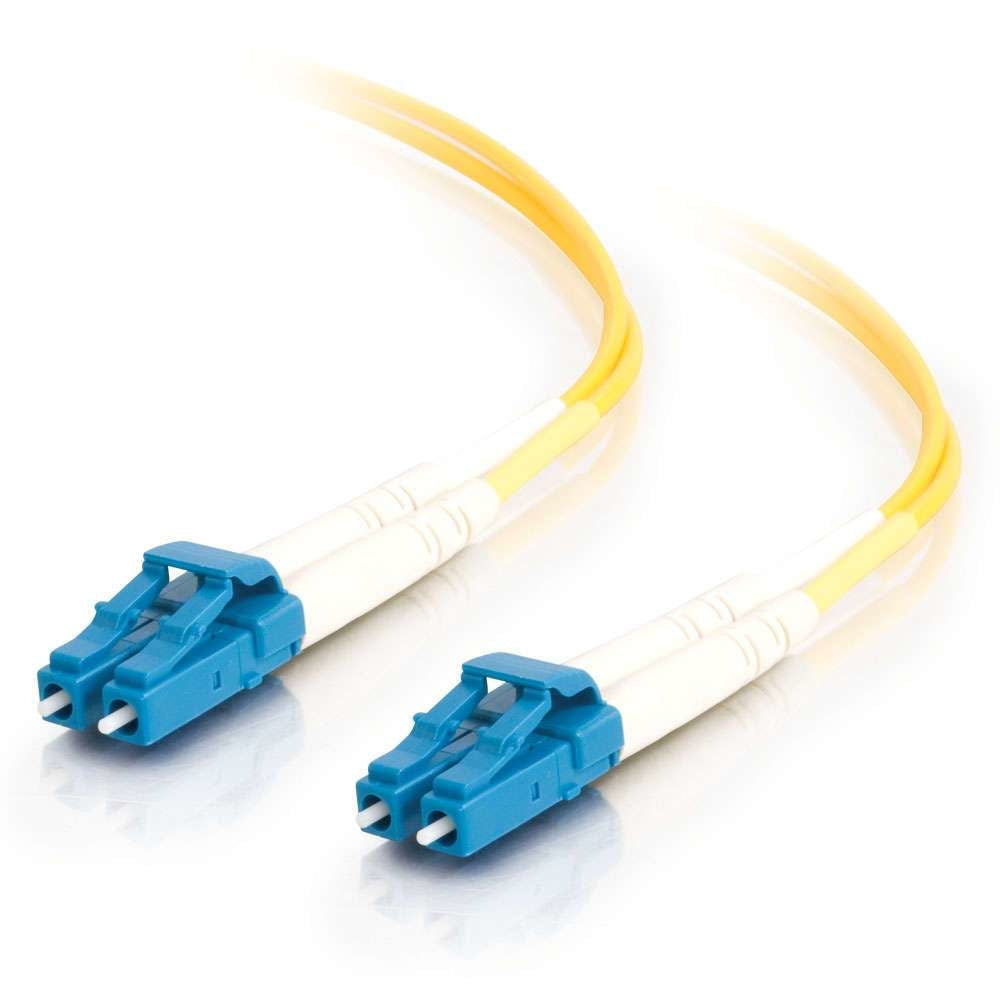 C2G LC-LC 9/125 OS1 Duplex Singlemode PVC Fiber Optic Cable (LSZH) - Patch cable - singlemode LC (M) to singlemode LC (M) - 2 m - fiber optic - duplex - 9 / 125 microns - OS1 - halogen free - yellow